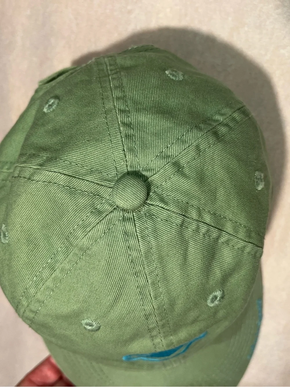 Life is Good Green Cotton Baseball Cap with Blue Heart Accent Toddler 2T - 4T